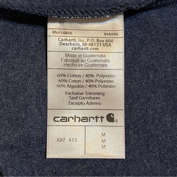 🌵 Men's Carhartt short sleeve Medium t-shirt Loose Fit Blue - Picture 6 of 8